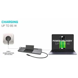 iTEC i-tec USB-C Metal Ergonomic 4K 3x Display Docking Station + Power Delivery 85 W
