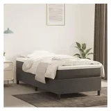vidaXL Bettgestell 90 x 200 cm Dunkelgrau