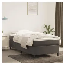 vidaXL Bettgestell 90 x 200 cm Dunkelgrau