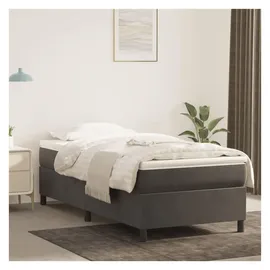 vidaXL Bettgestell 90 x 200 cm Dunkelgrau