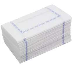 MONOUSO - Papierservietten mit Zickzackfalz Weiß Muster 14x14cm (25.000 Stück)