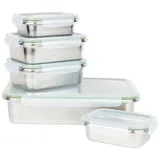 Homeware Edelstahl-Vorratsdosen-Set 5-tlg.