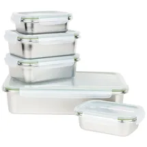 Homeware Edelstahl-Vorratsdosen-Set 5-tlg.