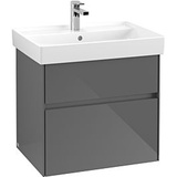 Villeroy & Boch Collaro Waschtischunterschrank C00900FP 60,4x54,6x44,4cm, Glossy Grey