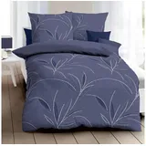 KAEPPEL Organic Floral Blau 135 x 200 cm + 80 x 80 cm