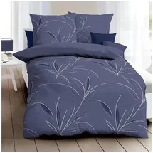KAEPPEL Organic Floral Blau 135 x 200 cm + 80 x 80 cm