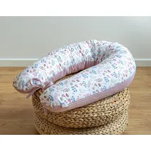 LOOLAY Schwangerschaftskissen 170 cm Blumen Rosa