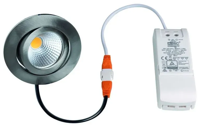 Rutec ALU57345WWD-V2 TALU LED-Einbaustrahler dimmbar ,rund,8W,IP20