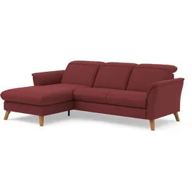sit&more Ecksofa SIT & MORE "Romero L-Form", rot (bordeaux), B:245cm H:91cm T:178cm, 100% Polyester, Sofas, Ecksofa, wahlweise mit oder ohne Relax-Funktion, Bettfunktion, Bettkasten