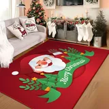 Teppich Wohnzimmer Schlafzimmer Kurzflor 140x200 cm Weihnachtsbaum Muster Teppiche Waschbar einfache Pflege Weich rutschfest Vintage Teppich Orientalischer Teppich,Esszimmer und Kinderzimmer