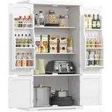 VASAGLE Küchenschrank 40 x 76 x 135,8 cm Weiß
