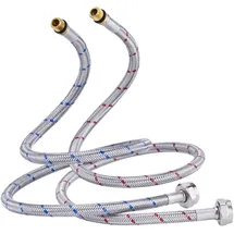 MiMiy Flexschlauch 70 cm Silber/Weiß
