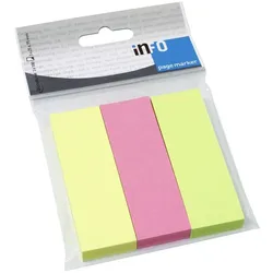 UPM inFO notes Papier-Pagemarker, 15 x 50 mm, Brillantfarben