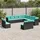 vidaXL Gartensofa-Set 13-tlg. schwarz