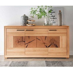 Esszimmersideboard massiv aus Kernbuche Hirnholz Einlagen