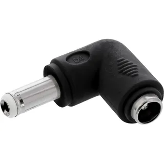 InLine Inline® DC Adapter, 5,5x2,5mm DC Hohlstecker Stecker / Buchse gewinkelt