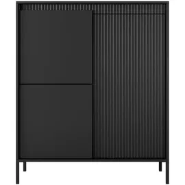 bettso Highboard 39 x 123 cm Schwarz