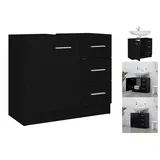 vidaXL Waschbeckenunterschrank 63 x 54 x 30 cm schwarz