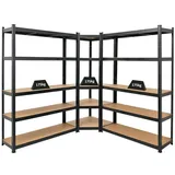 Proregal Eckregal + 2x Schwerlastregal Ragnar HxBxT 180x190x40cm Fachlast 175kg Kellerregal, Steckregal, Garagenregal, Lagerregal