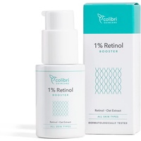 colibri skincare 1% Retinol Booster 30ml - lässt die Haut glatter und strahlender aussehen - liposomal verkapseltes Retinol für sichtbare Ergebnisse - Retinol Serum hochdosiert