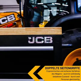 JCB Werkstattwagen Holz/Stahl 14 Schubladen blau bestückt
