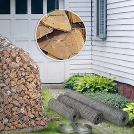 Floordirekt Drahtzaun Verzinkt Maschenweite 13 mm Höhe 75 cm Länge 10 m Silber