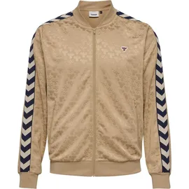 hummel Archive Regular Poly Jacket AOP Jacke Trainingsjacke Sportjacke beige/gold/blau 227580-8173, Größe:S - Beige - S