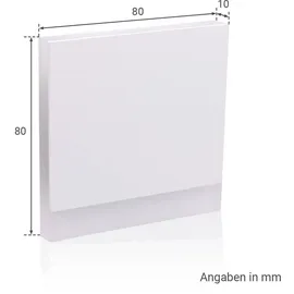 Longlife LED Treppenleuchte 1 eckig weiß Aluminium