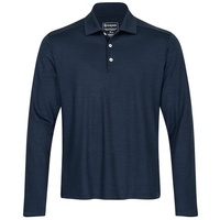 Kaipara - Merino Sportswear Langarmshirt URBAN LIMITED Merino Poloshirt Herren Langarm Regular 200 (1-tlg) aus reiner Merinowolle Made in Germany blau S