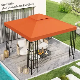 Outsunny Ersatzdach für Pavillon 3x3 m 3 x 3 m Rot