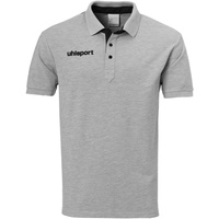 Uhlsport Essential Prime Kurzarm-poloshirt - Grey Melange / Black