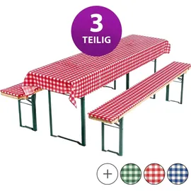 AddLiving Bierbankauflage 240 x 70 cm rot/weiß 3-tlg.