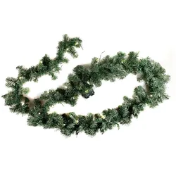 LEX Weihnachtsgirlande mit Lichterkette, 100 LEDs, für innen und außen