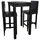 vidaXL Barset Bartisch mit 2 Barhockern 0 x 0 x 0 cm Schwarz