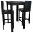 vidaXL Barset Bartisch mit 2 Barhockern 0 x 0 x 0 cm Schwarz