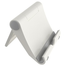 Ricoo Tablethalterung T0100 Tablet Halter Ständer Smartphone Stand Handy Stativ Halterung Dock/Flexibel Klappbar Faltbar Klein / 4"/5cm - 10"/25cm Zoll/Silber Grau