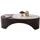 JVmoebel Halbrunder Couchtisch Braun Holz 55 x 38 cm