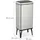 Relaxdays Mülleimer 50 l Silber
