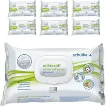 Schülke Desinfektionstücher mikrozid universal, für Flächen, alkoholisch, 20x20cm, 6 x 100 Tücher