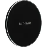 COFI 1453 Induktives Ladegerät Schwarz Rund Wireless Charger Wireless Slim Ultra Flach Usb Charger Anschluss
