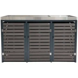 Proregal Mülltonnenverkleidung 124 x 200 x 84 cm anthrazit