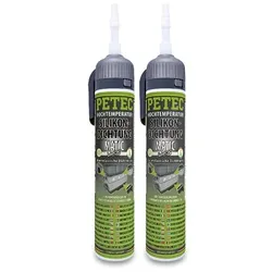 Petec 2x 200 ml Hochtemperatur-Silikondichtung dauerelastisch [Hersteller-Nr. 97920]