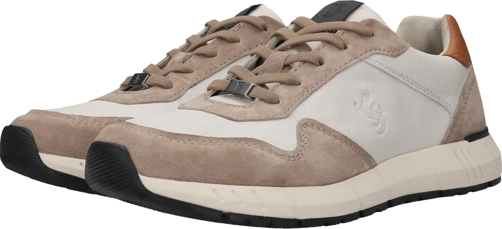 Sneaker SALAMANDER, Herren, Gr. 44, beige, kombiniert, Leder, Schuhe Sneaker, Schnürschuh, Halbschuh, Freizeitschuh