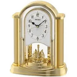 Tischuhr SEIKO "QXN228G", gold (goldfarben), Tischuhren, Quarzuhr, Wohnzimmer, Esszimmer, Arbeitszimmer, Büro