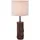 just light. Tischleuchte Beistelllampe Tischlampe Schlafzimmerlampe Holzdekor Stoff H 58 cm