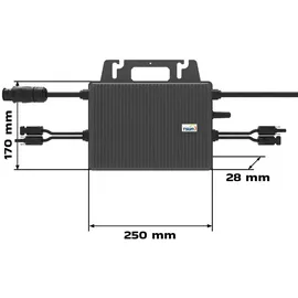 sunniva Balkonkraftwerk Bifazial 1840 W inkl. 1,92 kWh TSUN TSOL-DCU2000Lite + 4 x 460 W Solarpanels