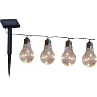 Seasonals Solar LED Lichterkette "Mini-Bulby" klar 10 Kunststoff Birnen
