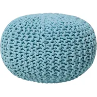 Beliani Pouf hellblau 40 cm CONRAD