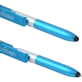 shop'n smile ideoon 4in1 Kugelschreiber mit LED-Lampe, Touchpen für Tablets & Handy-Ständer Funktion, 10er-Set Multifunktionsstift Schreibset für Büro, Alltag und Reise