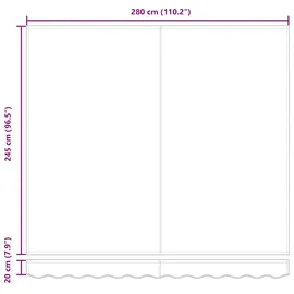 vidaXL Einziehbare Markise 300 x 250 cm rot